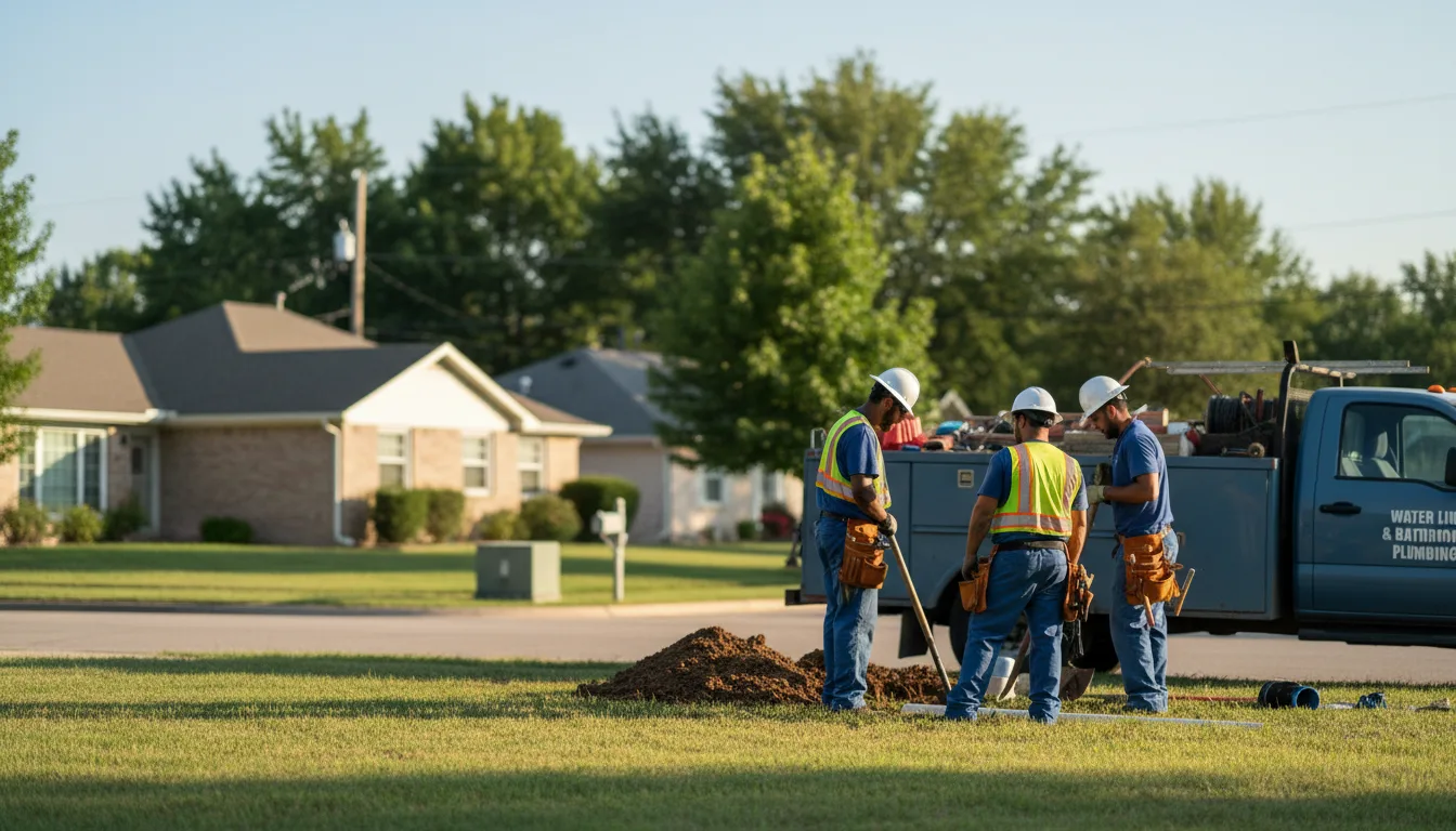 Residential water line and bathroom plumbing service in Azalea, OR